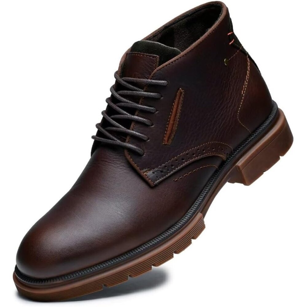 〽️Men's Oxfords Chukka Ankle Boot Dark Brown Classic Comfort Lace Up Shoes
